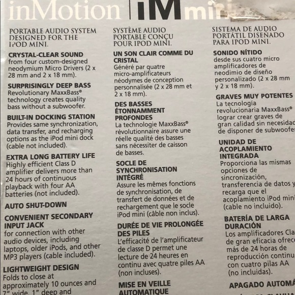 Altec Lansing InMotion Portable Audio New - Picture 3 of 4